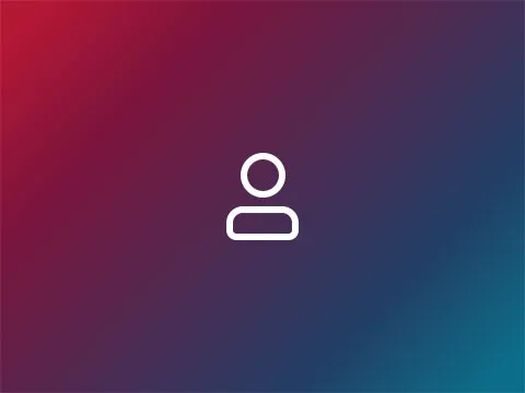 Person icon on gradient background.