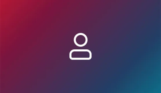 Person icon on gradient background.